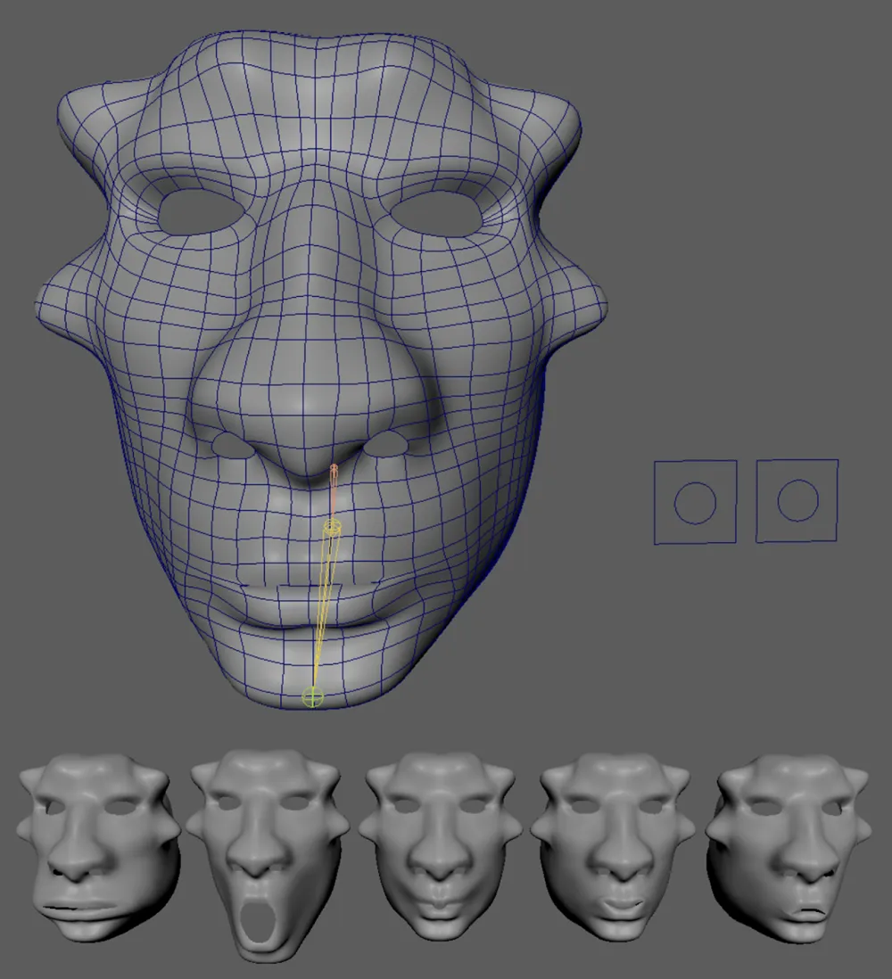 Character face topology study